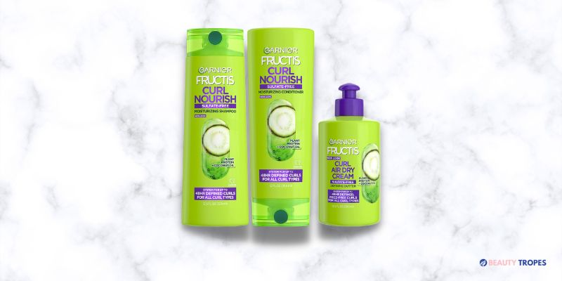 Garnier Hair Care Fructis Curl Nourish Shampoo, Conditioner, and Butter Cream Leave In Conditioner