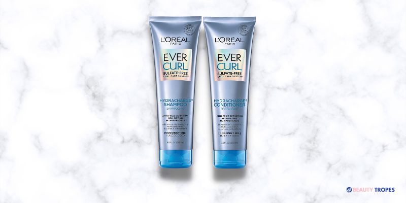 L'Oreal Paris EverCurl Sulfate Free Shampoo and Conditioner Kit for Curly Hair, Lightweight, Anti-Frizz Hydration, Gentle on Curls, with Coconut Oil, 8...& Mimosa Flower, Paraben...